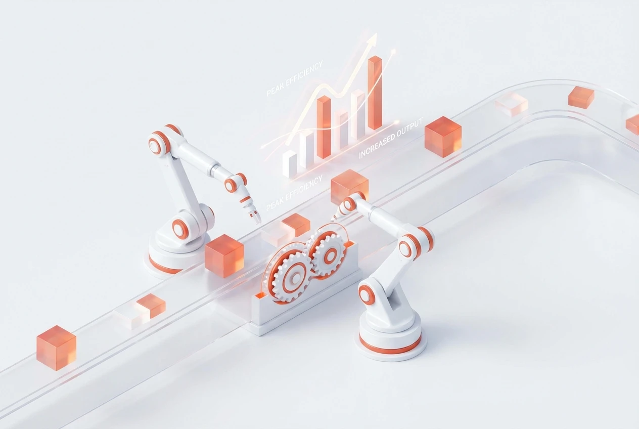 رسم توضيحي يوضح كيفية عمل نظام ERP من بووم ميديا لربط أقسام الشركة المختلفة