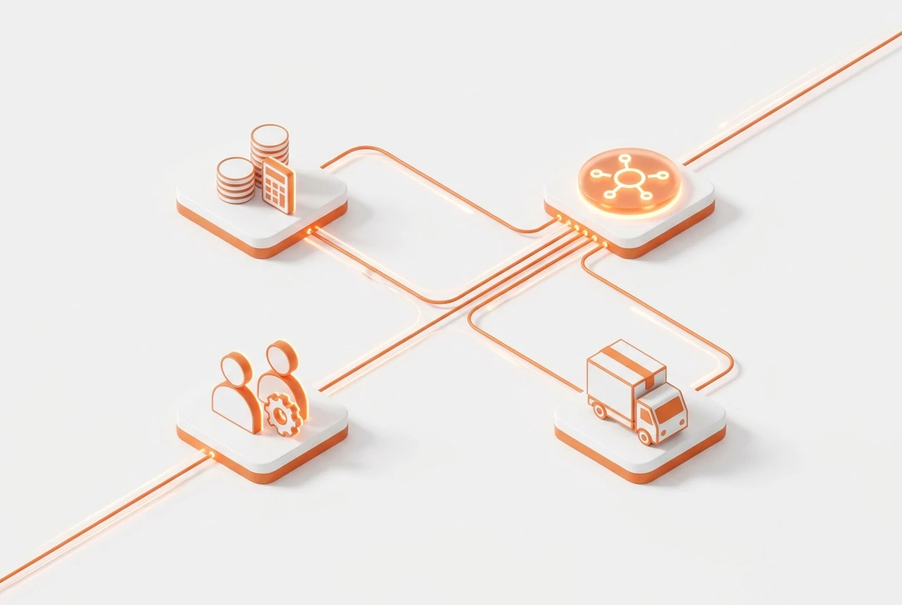 Illustrative image of a fully integrated ERP system designed by Boom Media in Jordan
